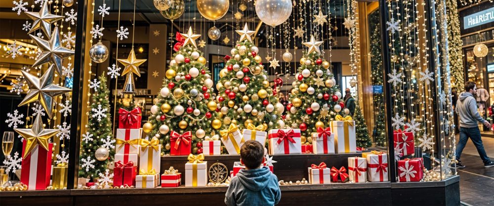 Inspirações para vitrine de Natal e Ano Novo