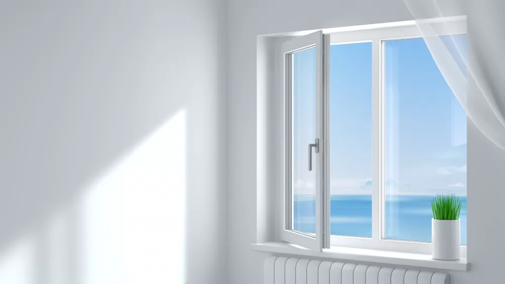 tipos de vidro para janela:  janela aberta