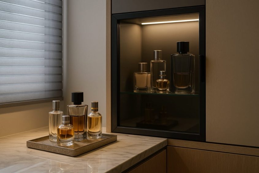 Luz, vidro e perfume: onde guardar seus frascos para preservar o aroma